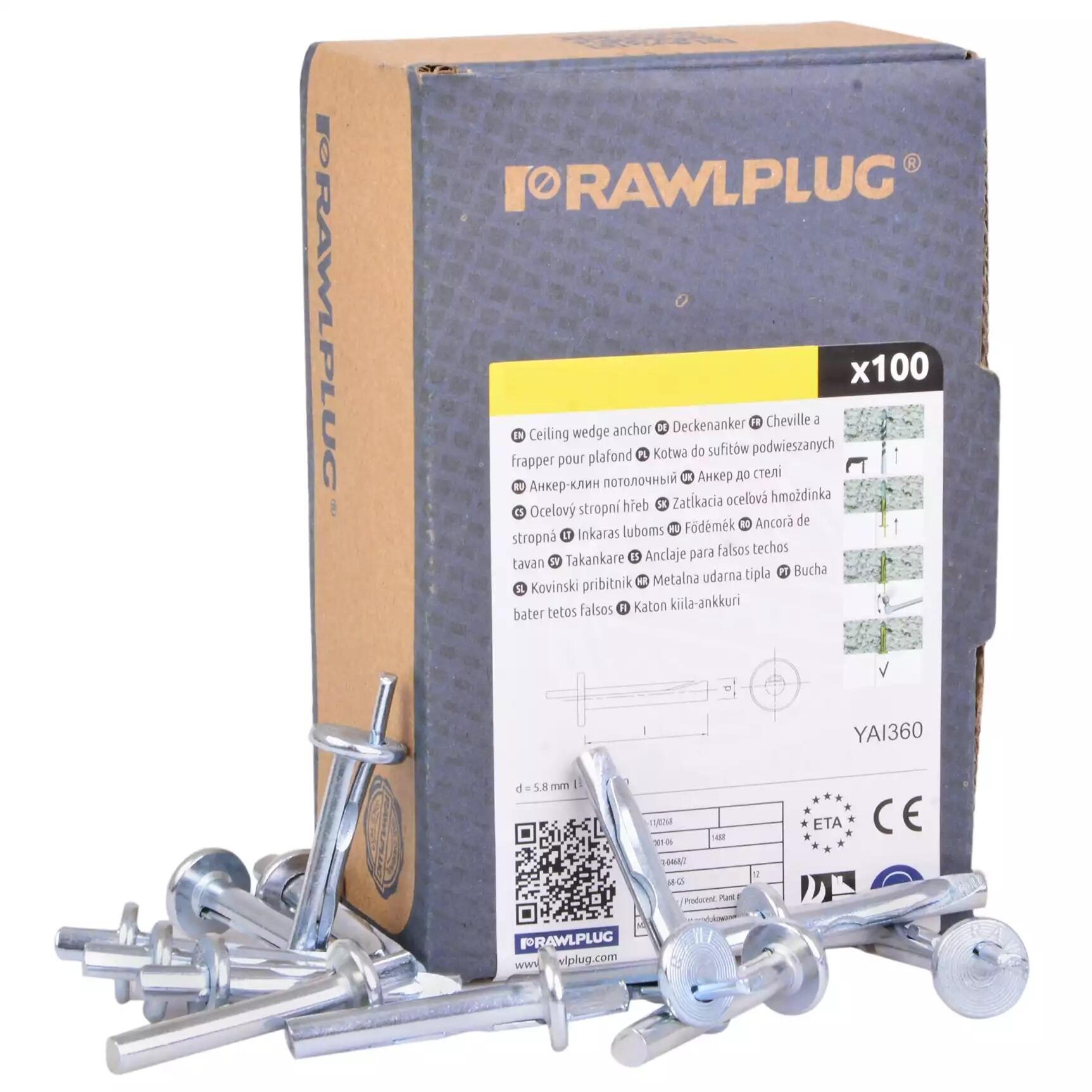 Kotwa do sufitów podwieszanych 6x40 mm (100 szt.) - 2