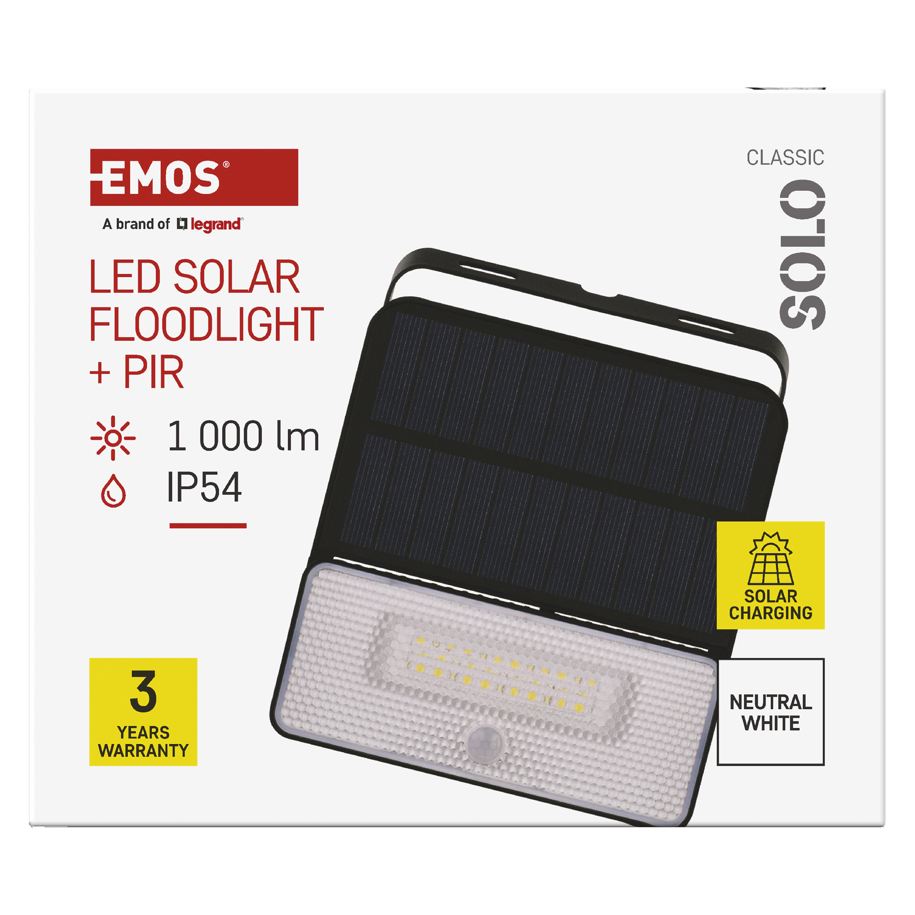 Naświetlacz solarny Solo 1000lm 2000mAh PIR IP54 - 3