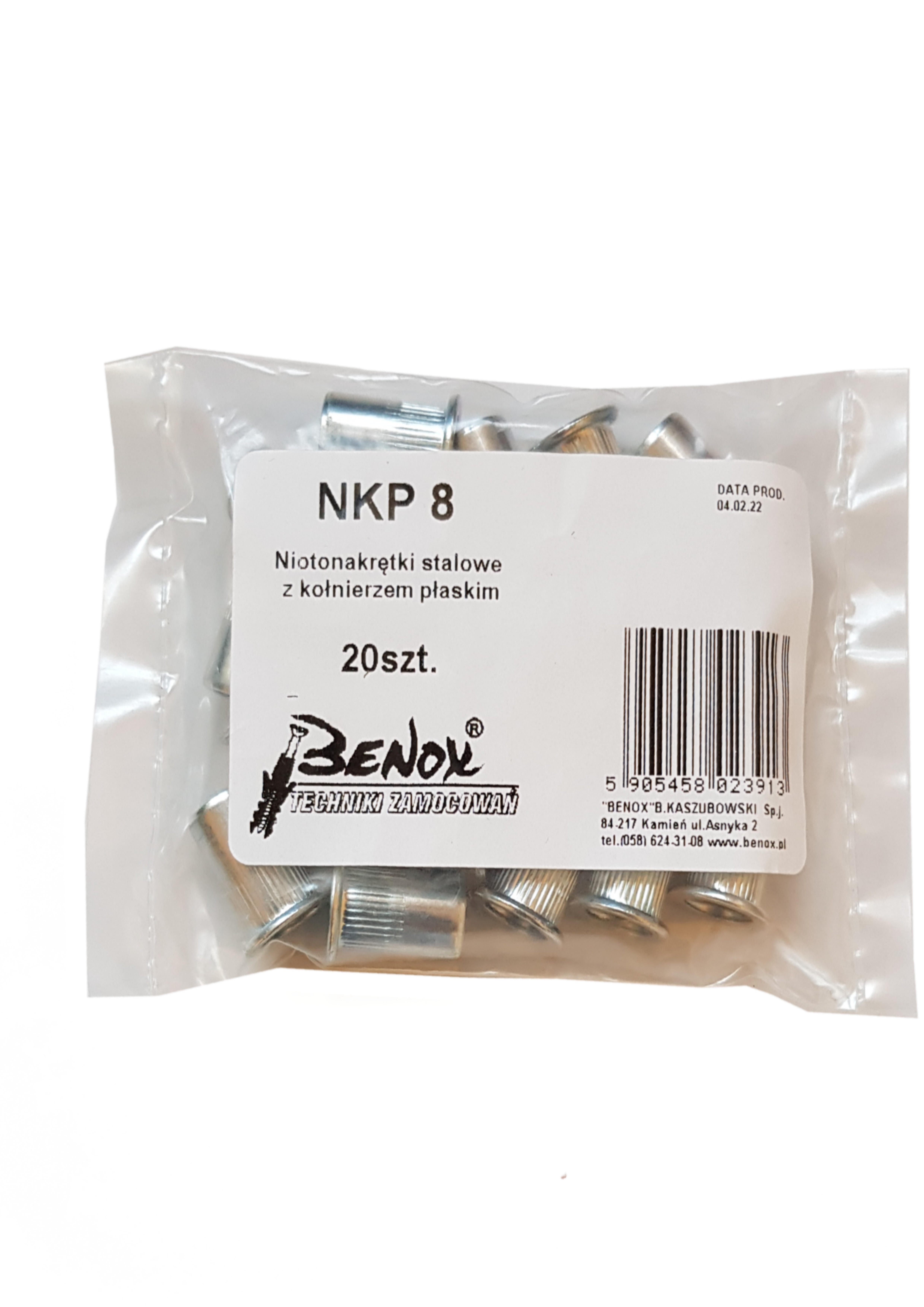 Nitonakrętki kołnierz płaski M8 (20 szt.) - 2