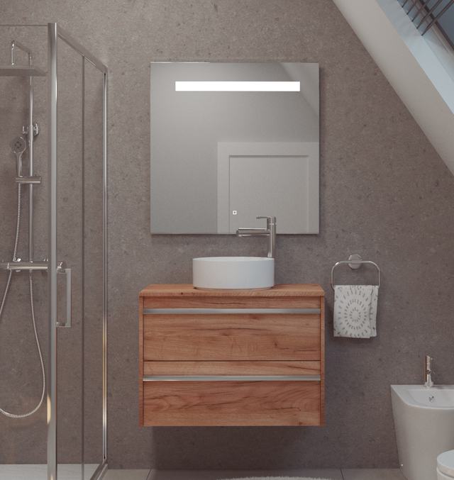 MUEBLE DE BAÑO EMOTION ROBLE 80X45CM
