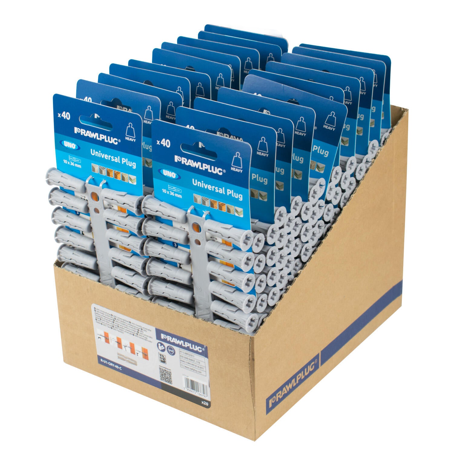 Kołki rozporowe Clip UNO-GRY fi 10x36 mm z zawieszką (80 szt.) - 2