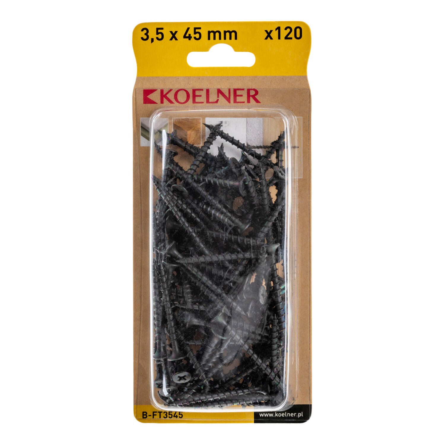 Wkręt do płyt G/K 3.5x45 mm z gwintem do drewna (120 szt.) - 2