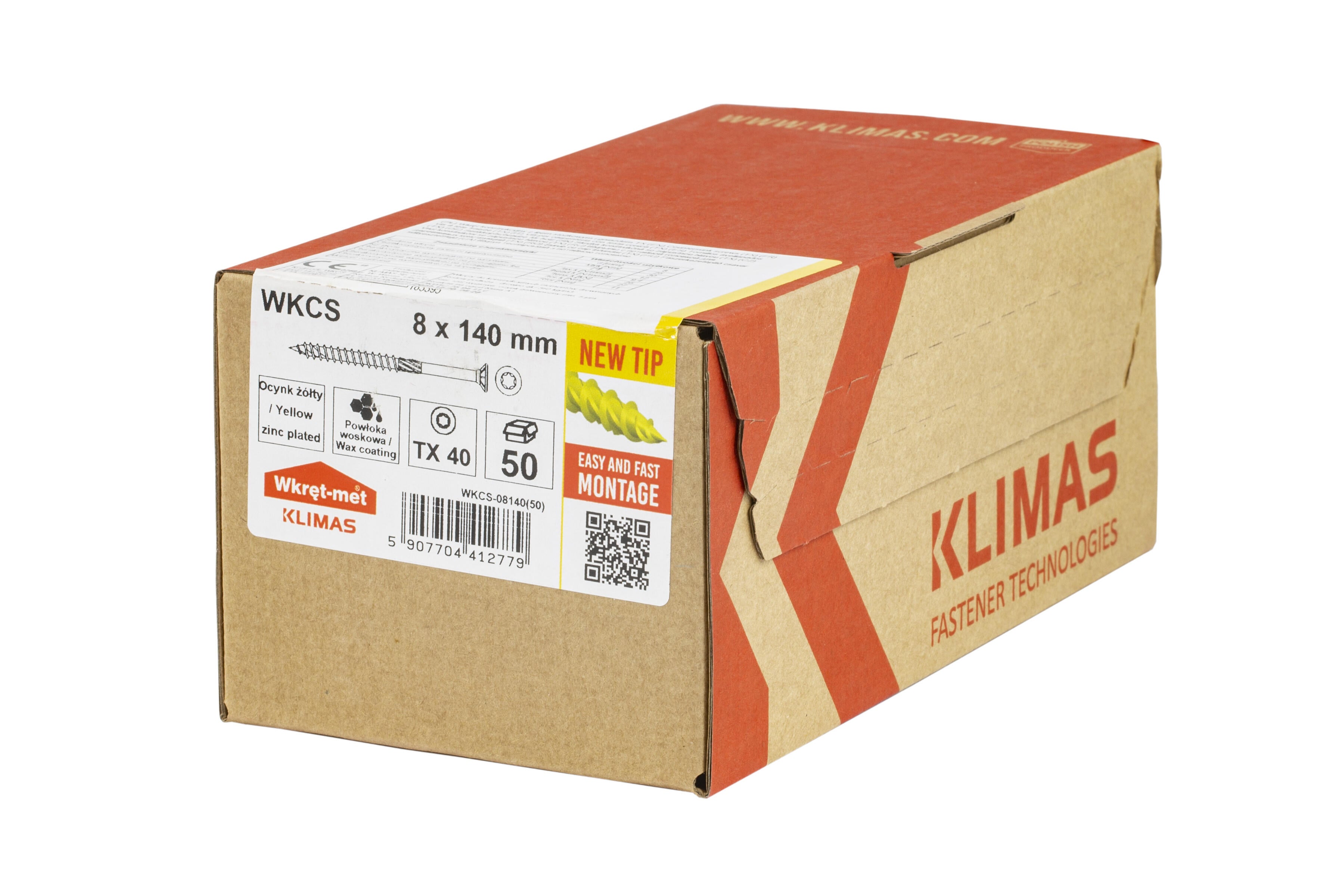 Wkręt ciesielski z łbem stożkowym 8x140 mm (50 szt.) - 2