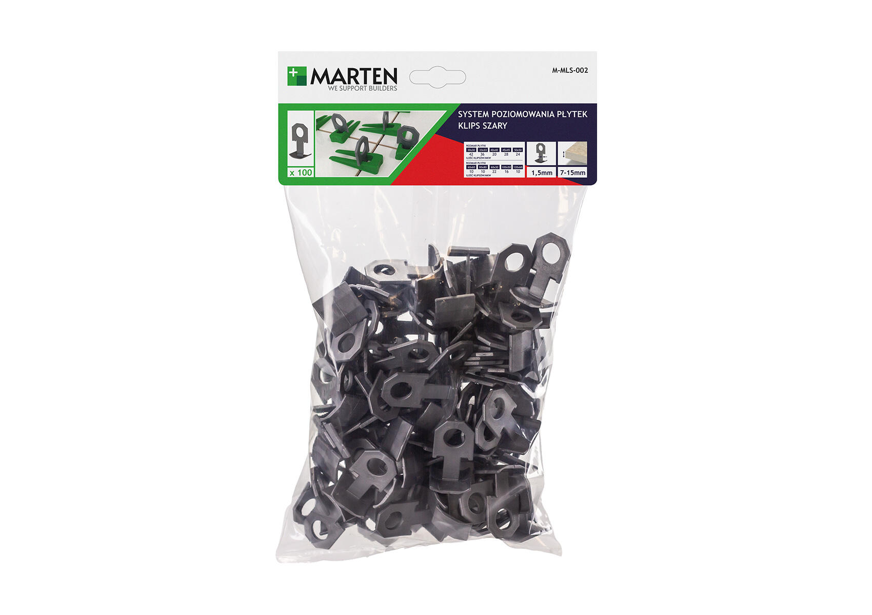 System poziomujący do płytek KLIPS 1.5 mm 100 szt. - 4