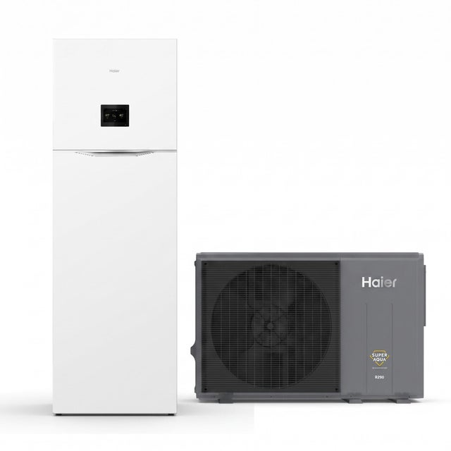 BOMBA DE CALOR AEROTERMIA HAIER R290 MONOBLOC UNIDAD EXTERIOR + TODO EN UNO 12KW MONOFASICA