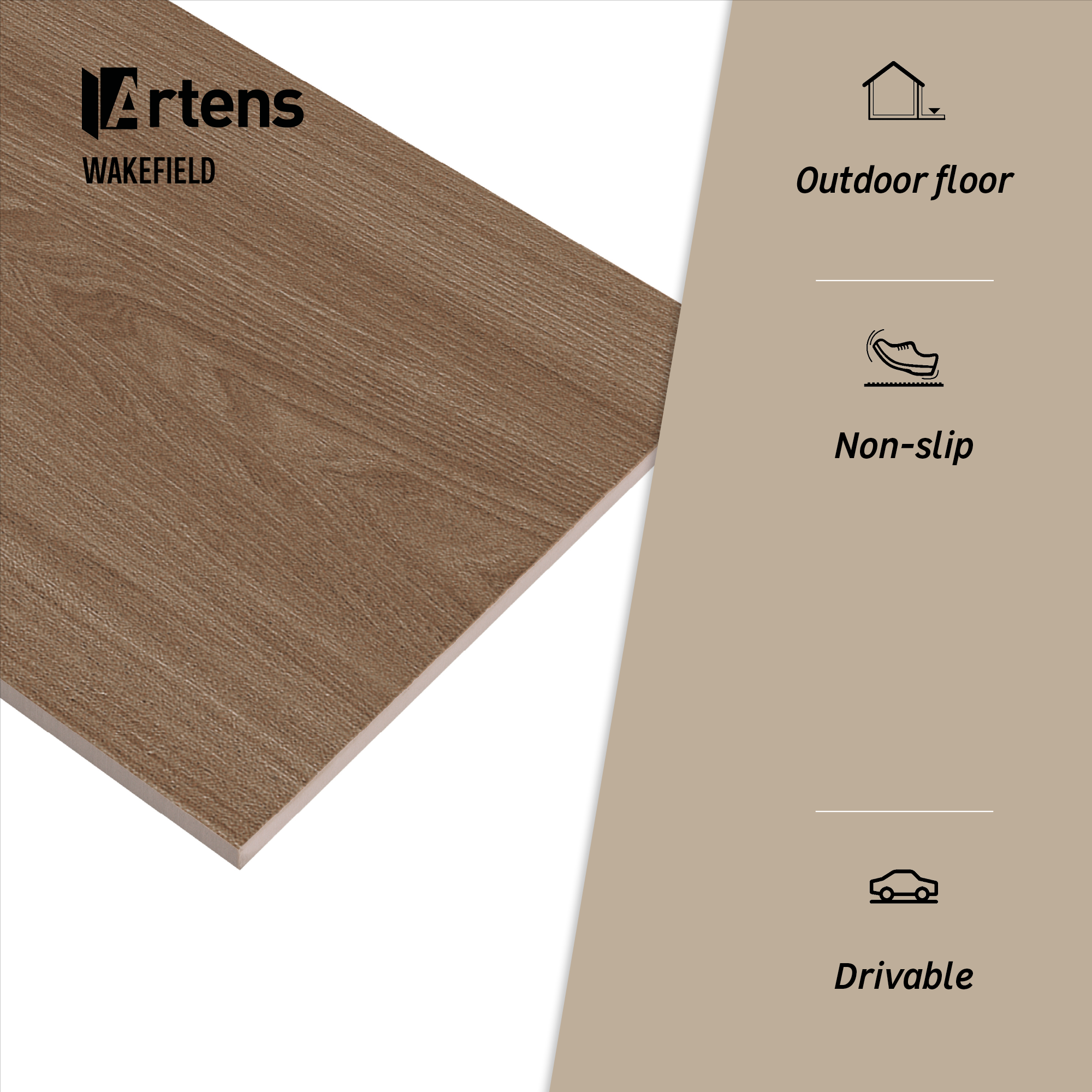 Pavimento cerâmico castanho 20x120 cm Artens Wakefield - 11