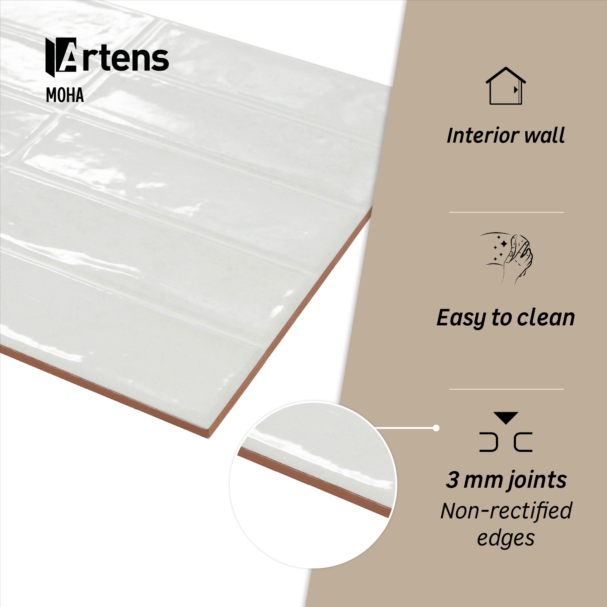 Revestimento cerâmico branco Forte 31.6x60 cm Artens Moha - 20
