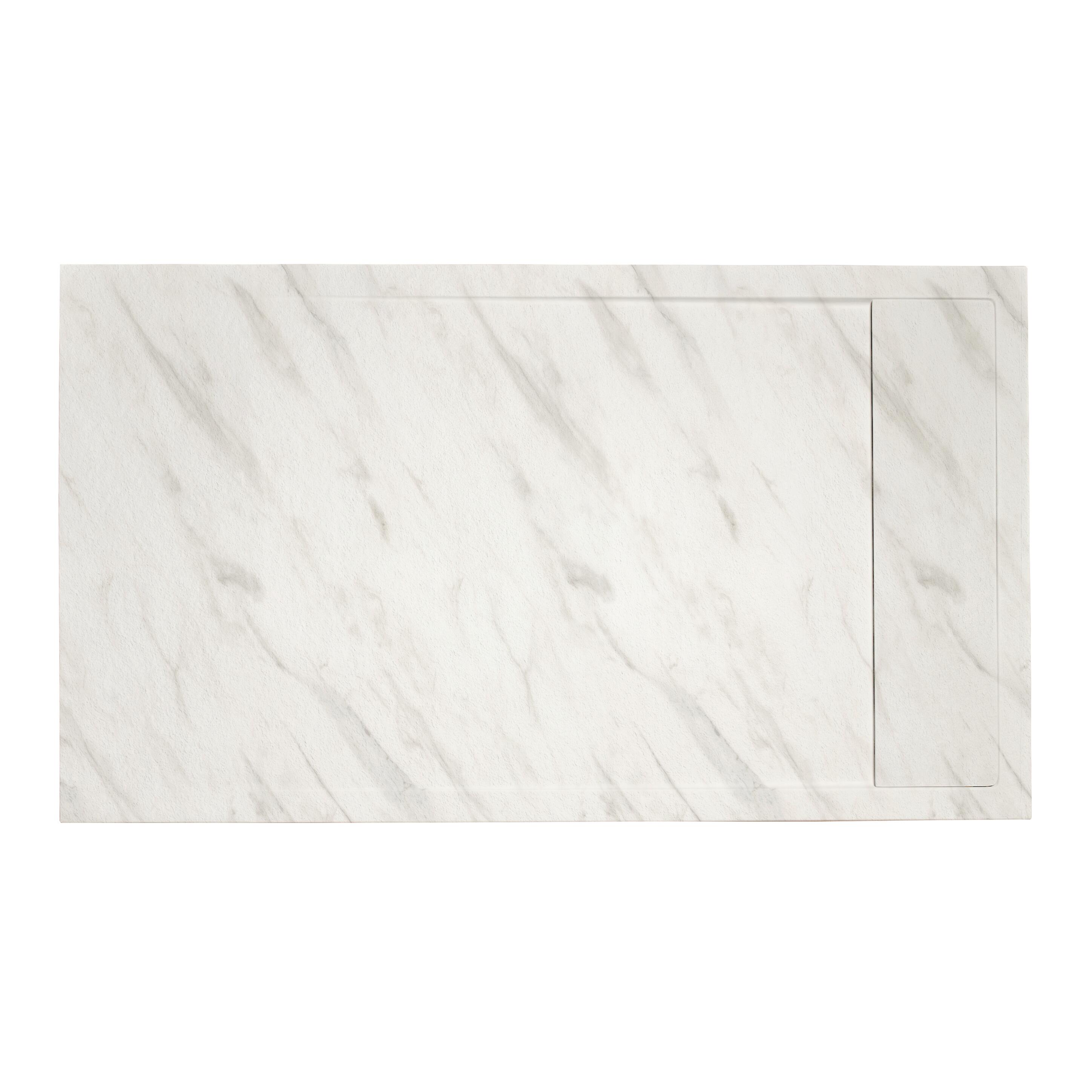 Piatto doccia SENSEA in resina Neo bianco L 80 x L 140 x H 3 cm opaco effetto marmo - 4