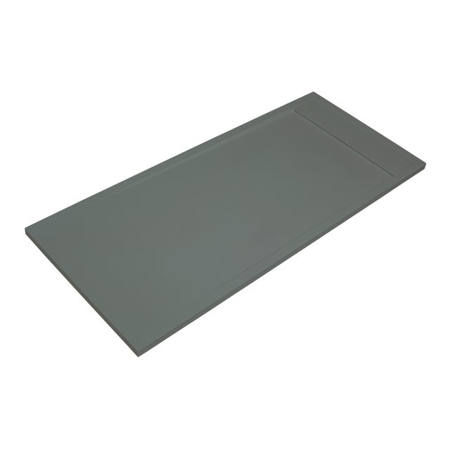 Piatto doccia SENSEA in resina Neo antracite L 70 x L 120 x H 3 cm opaco effetto pietra