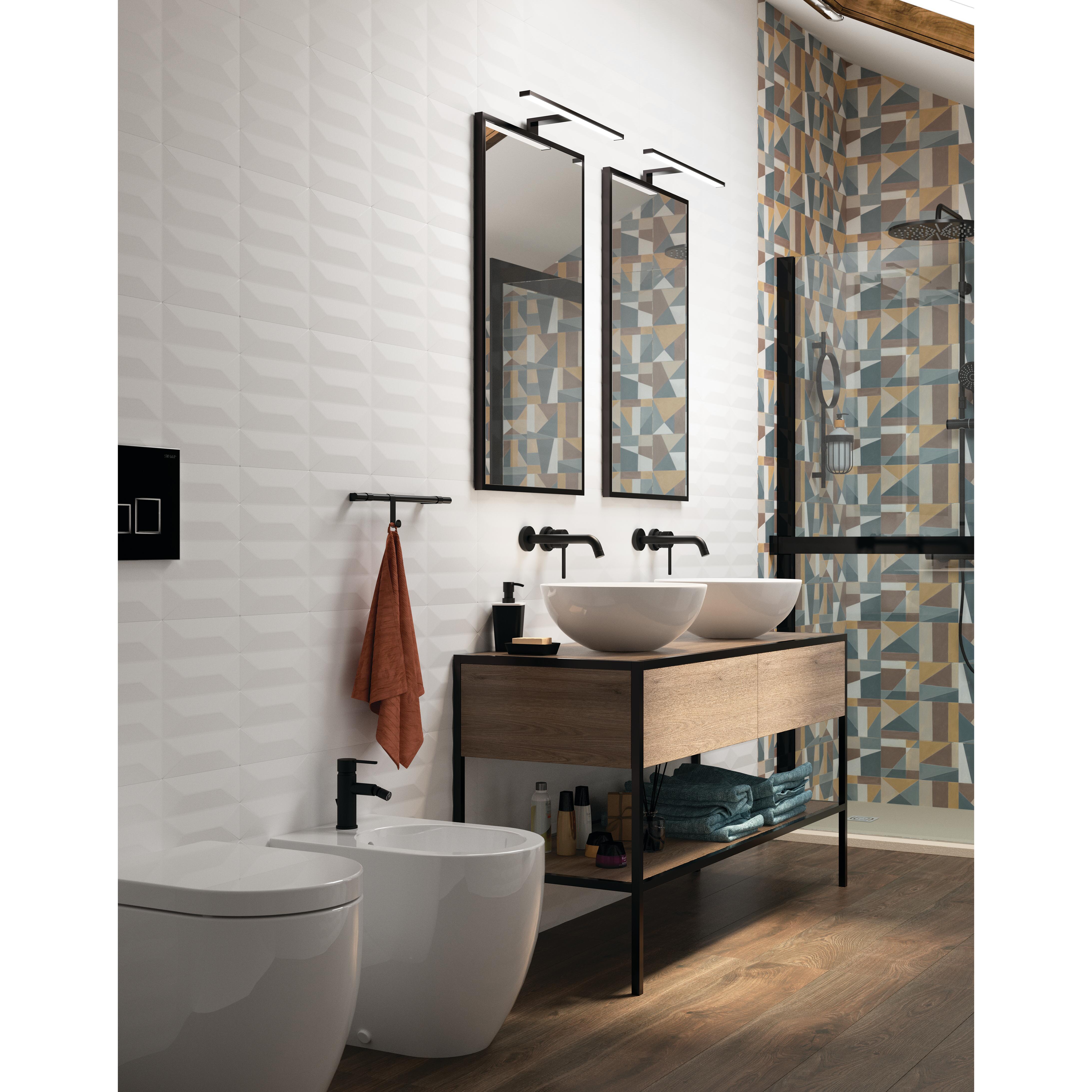 Rubinetto per lavabo ad incasso getto laminare cristallino Cloud nero spazzolato opaco JACUZZI RUBINETTERIA - 2