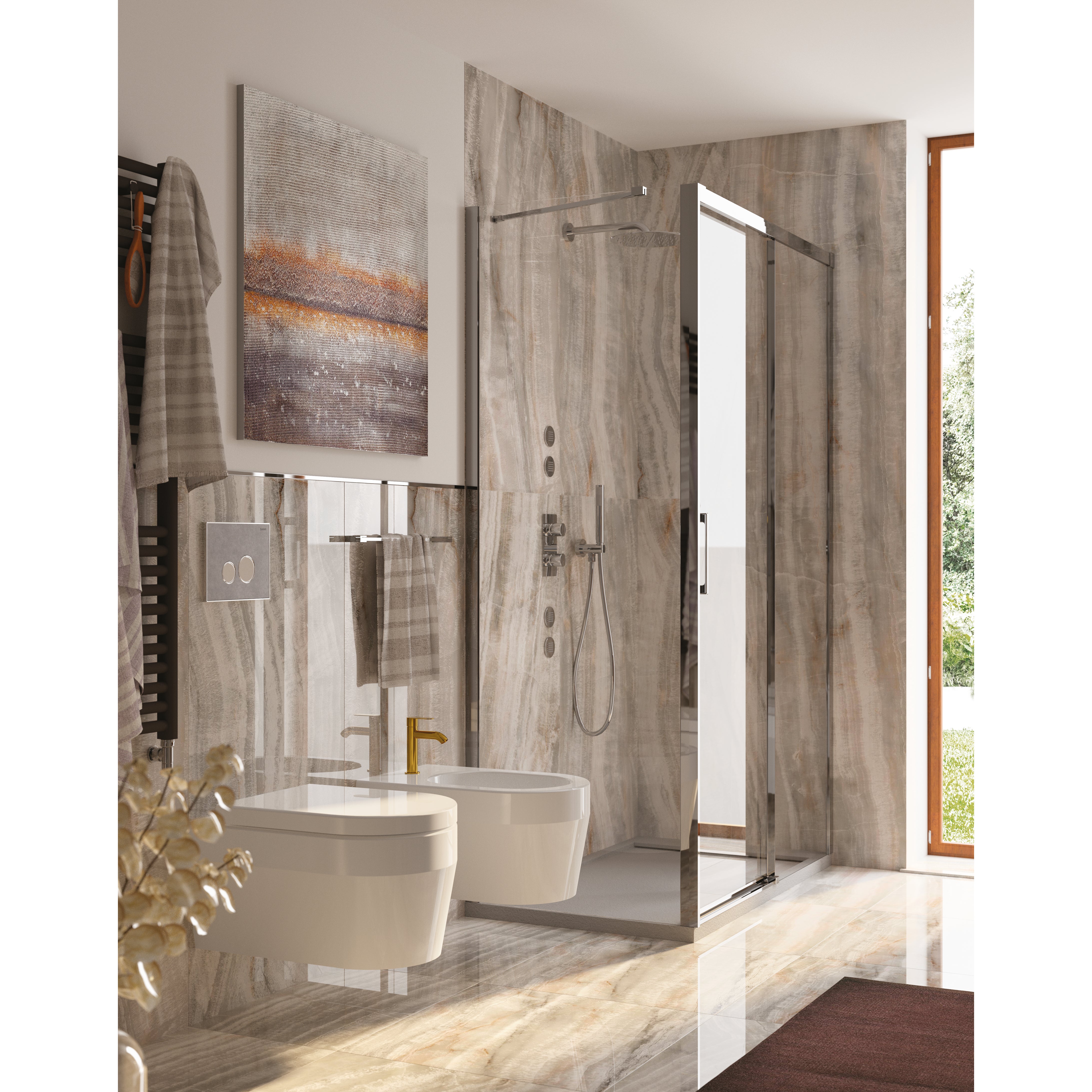 Lateral de duche 70x195 cm cromado Sensea Remix - 15