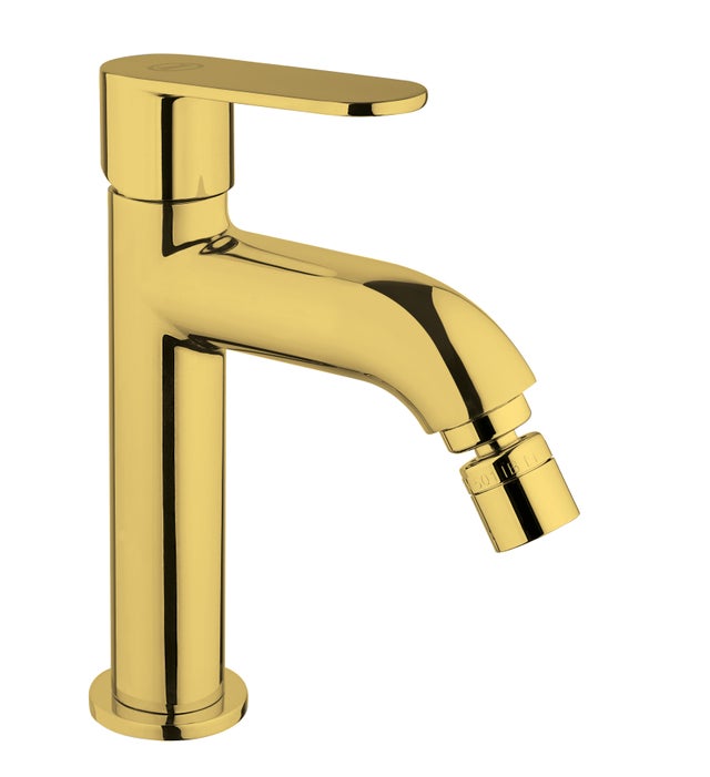 Rubinetto per bidet getto laminare cristallino Serena JACUZZI RUBINETTERIA oro lucido