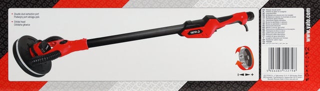 Szlifierka do gładzi 225 mm, bezszczotkowa, bezpyłowa, LED - YATO YT-8235