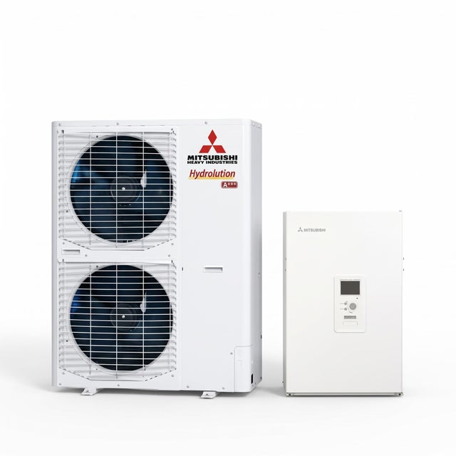 BOMBA DE CALOR AEROTERMIA MITSUBISHI HYDROLUTION PARTIDO HYDROBOX H8B 16KW R410A BIBLOC UNIDAD EXTERIOR + MURAL (FDCW140VNX-A/ HMS140S) MONOFASICO