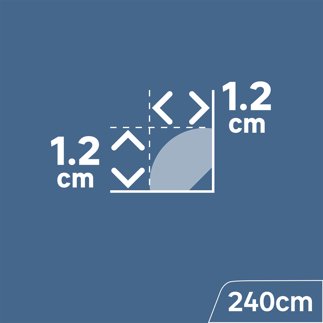 Moldura de PVC 1/4 CANA ARTENS 12X12X240 cm BG215 - 6