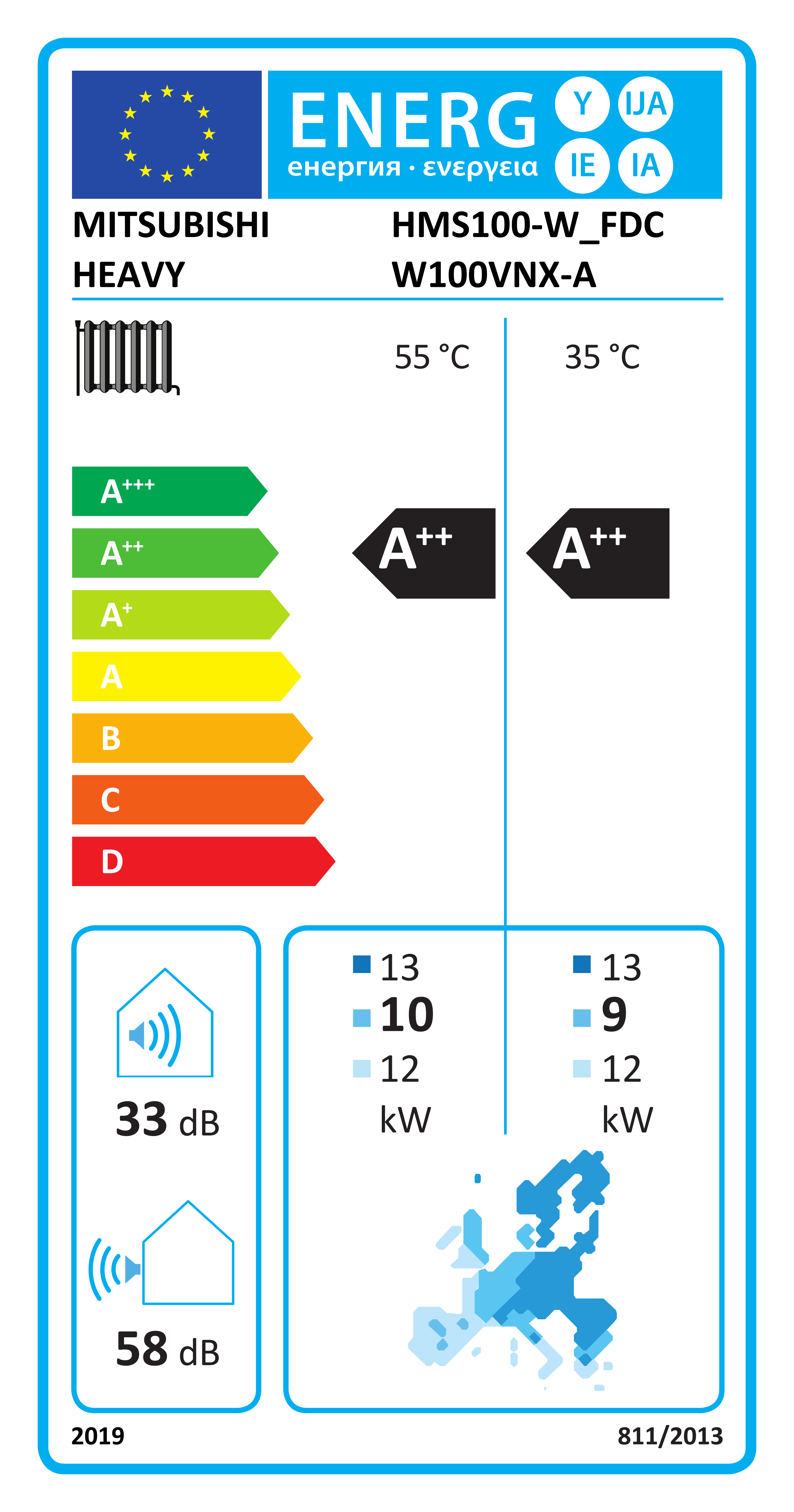 BOMBA DE CALOR AEROTERMIA MITSUBISHI HYDROLUTION PARTIDO HYDROBOX H7B 11KW R410A BIBLOC UNIDAD EXTERIOR + MURAL (FDCW100VNX-A/ HMS100-W) MONOFASICO - 4
