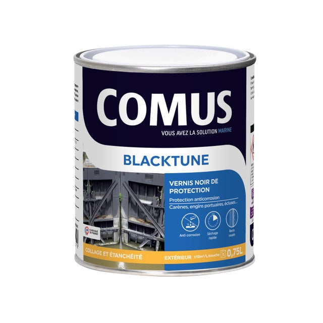 Vernis bitumeux brillant noir 0,75 L Blacktune - COMUS