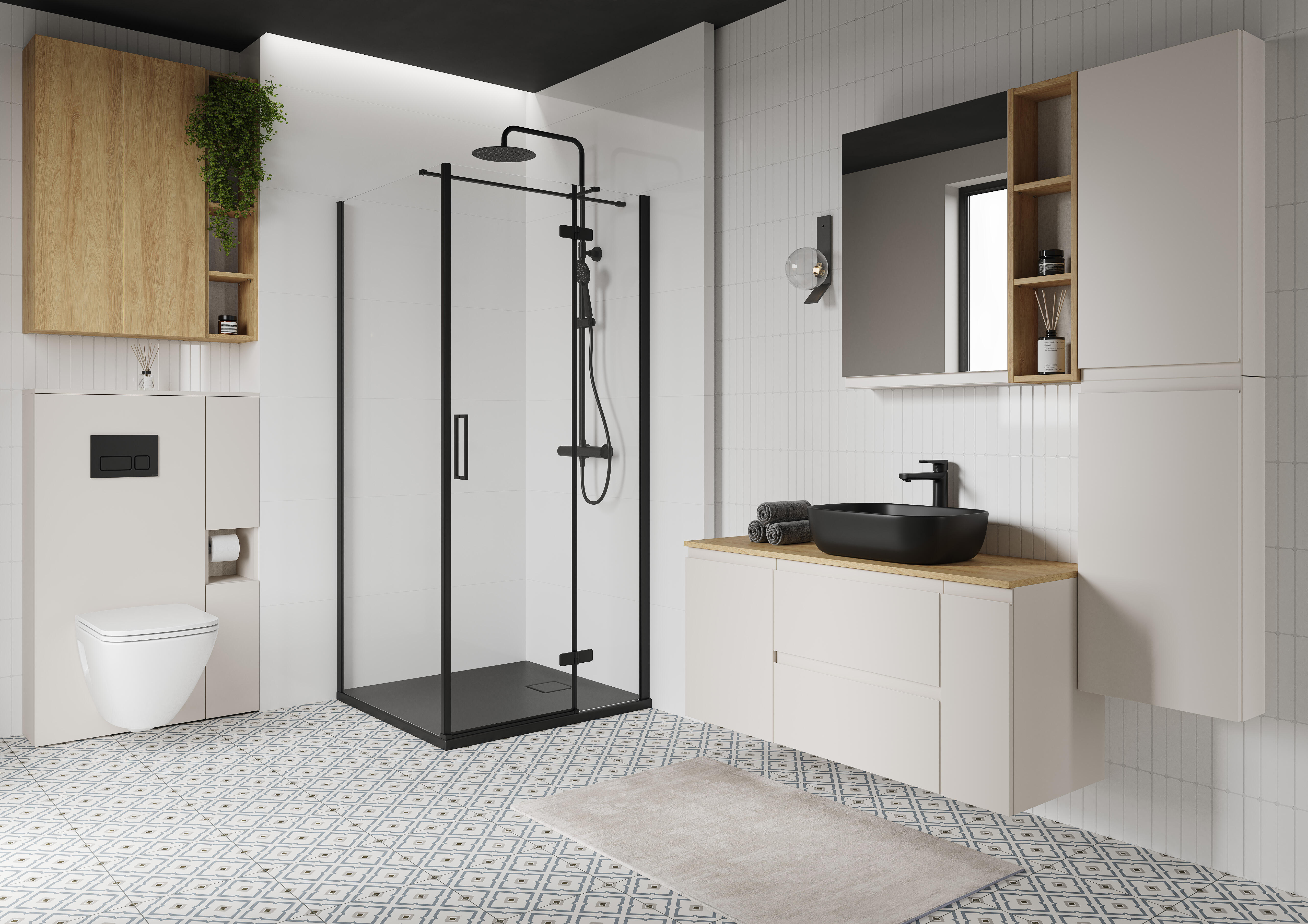 Szafka lustrzana Cersanit Moduo 60 cm kaszmir - 2