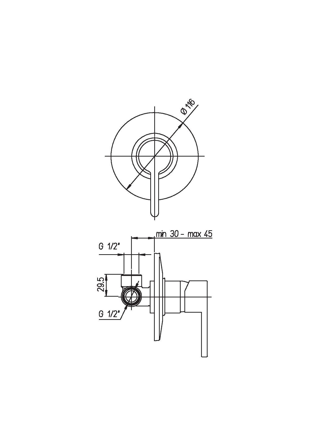 Rubinetto per doccia Cloud lucido JACUZZI RUBINETTERIA - 2