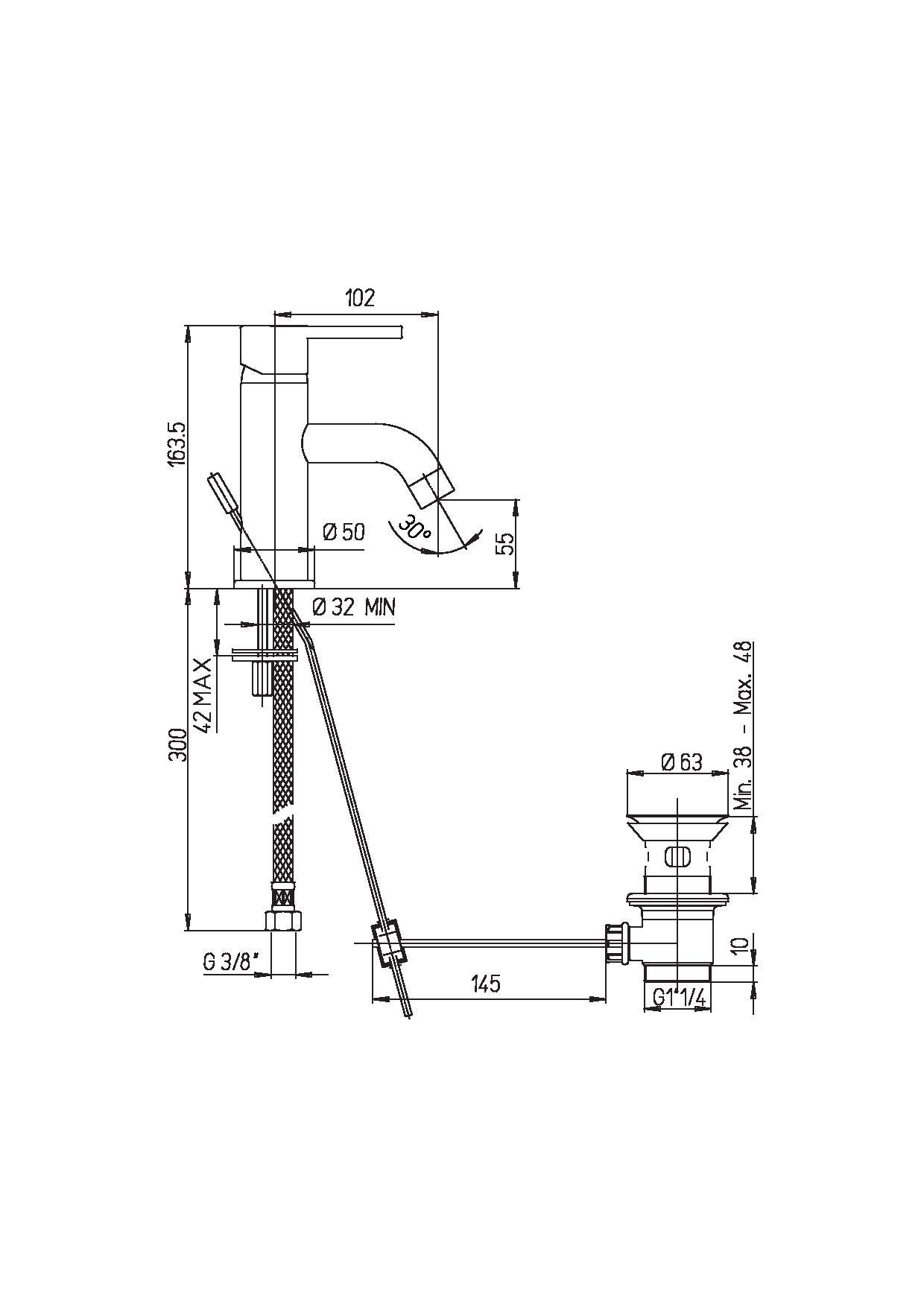 Rubinetto per lavabo getto laminare cristallino Cloud cromato lucido JACUZZI RUBINETTERIA - 3