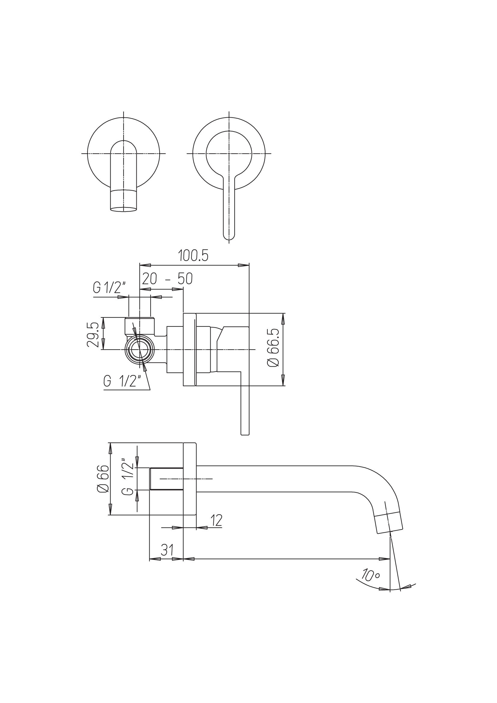 Rubinetto per lavabo ad incasso getto laminare cristallino Cloud bianco spazzolato opaco JACUZZI RUBINETTERIA - 4