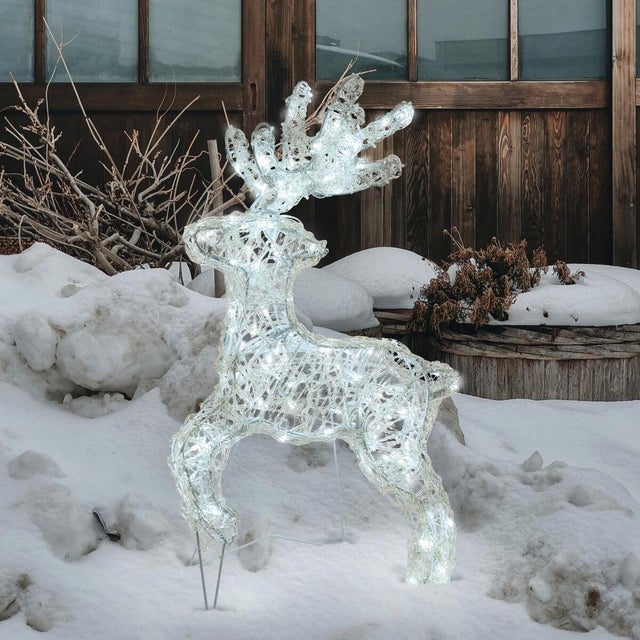 Renna luminosa 100 lampadine LED integrato bianco freddo bianco caldo L 0.6 m x H 60 cm