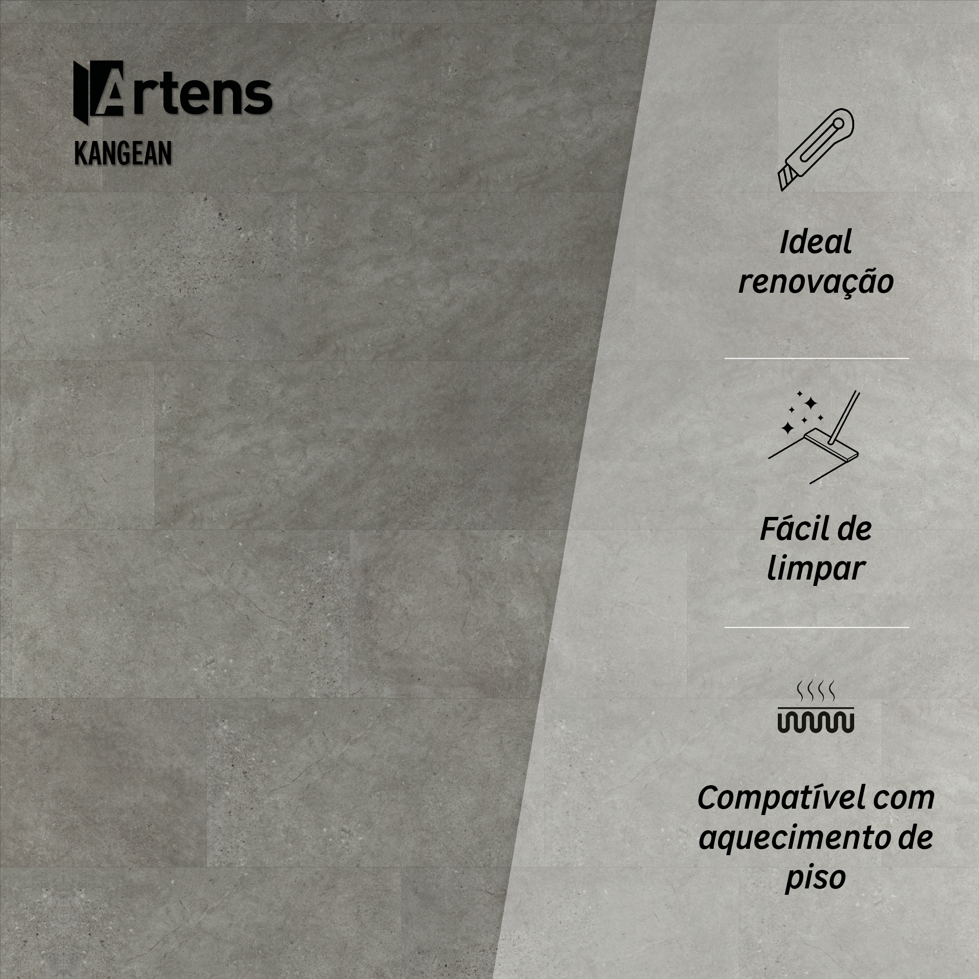 Pavimento vinílico de PVC autoadesivo Artens Kangean básico 2 mm CER515 - 5