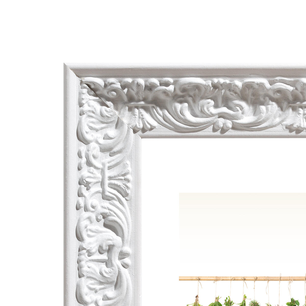 Cornice30x40 cm in legno bianco opaco Amber - 4