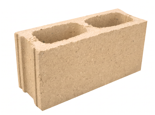 BLOQUE DE HORMIGÓN LISO 39X19X19 CM BEIGE