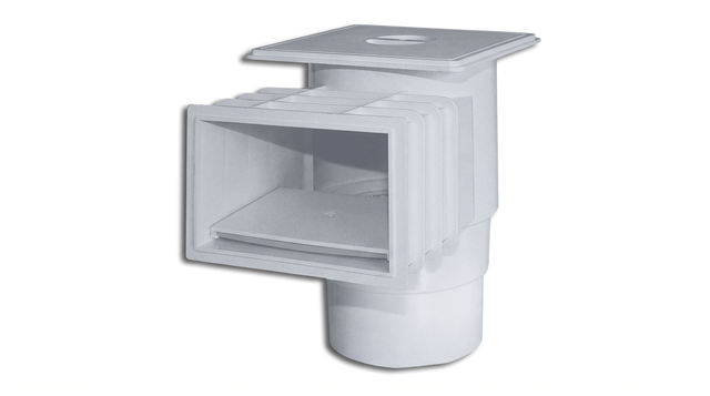 SKIMMER CON TAPA CUADRADA BLANCA