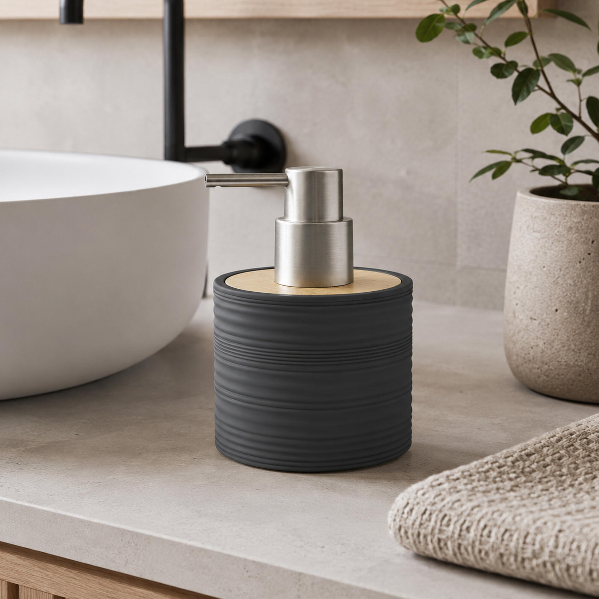 Dispensador  Nature negro mate - 2