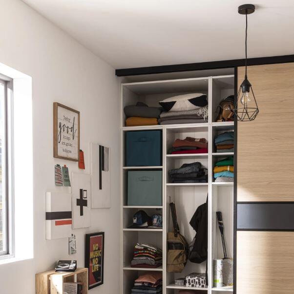 Lampadario Design Byron nero paralume nero E27 Ø36.5cm INSPIRE - 3