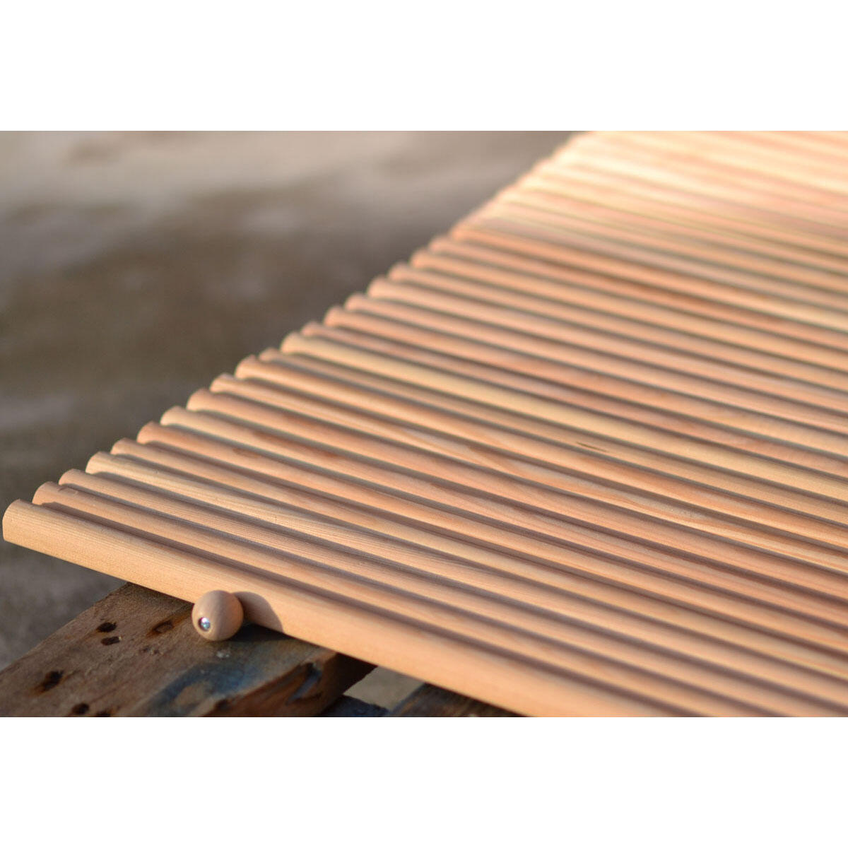 Tappeto antiscivolo rettangolare in legno 101 x 45 cm - 4