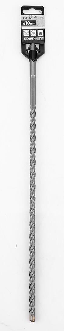 Wiertło do betonu SDS Plus z podwójną spiralą 10 x 410 mm 56T120 GRAPHITE - 2