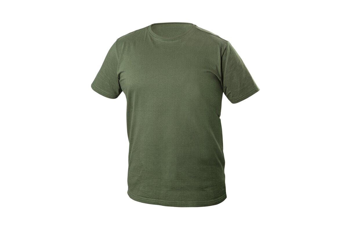 T-shirt bawełniany HOGERT, ciemnozielony, rozmiar: L/52