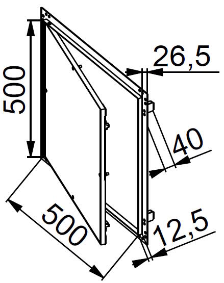 Klapa rewizyjna 50x50x1.25 - 2