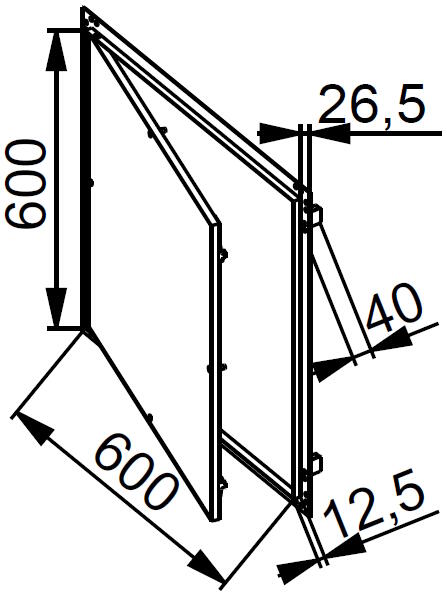 Klapa rewizyjna 60x60x1.25 - 2