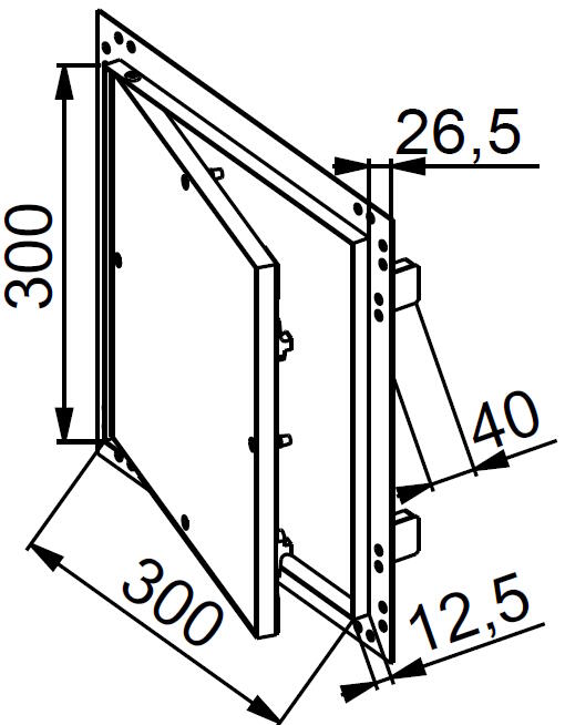 Klapa rewizyjna 30x30x1.25 - 2