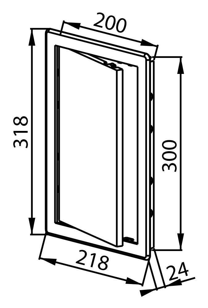 Drzwiczki rewizyjne plastikowe 20x30 białe - 2