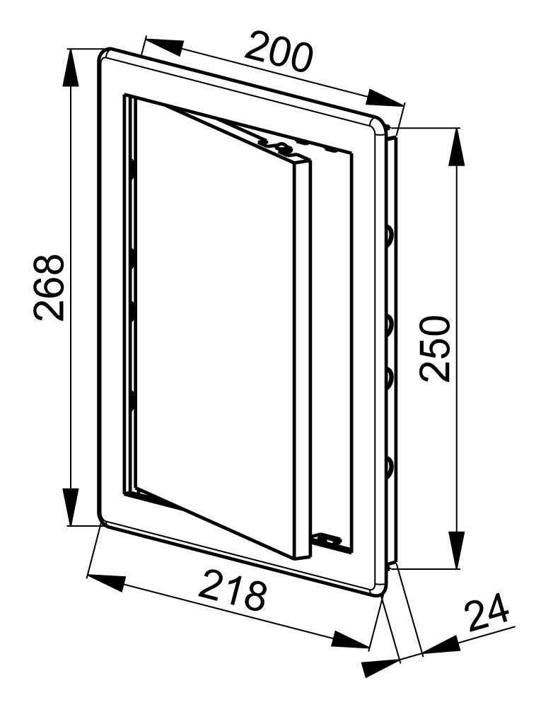 Drzwiczki rewizyjne plastikowe 20x25 białe - 2