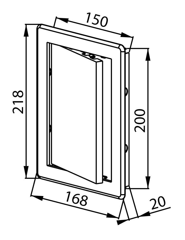 Drzwiczki rewizyjne plastikowe 15x20 białe - 2