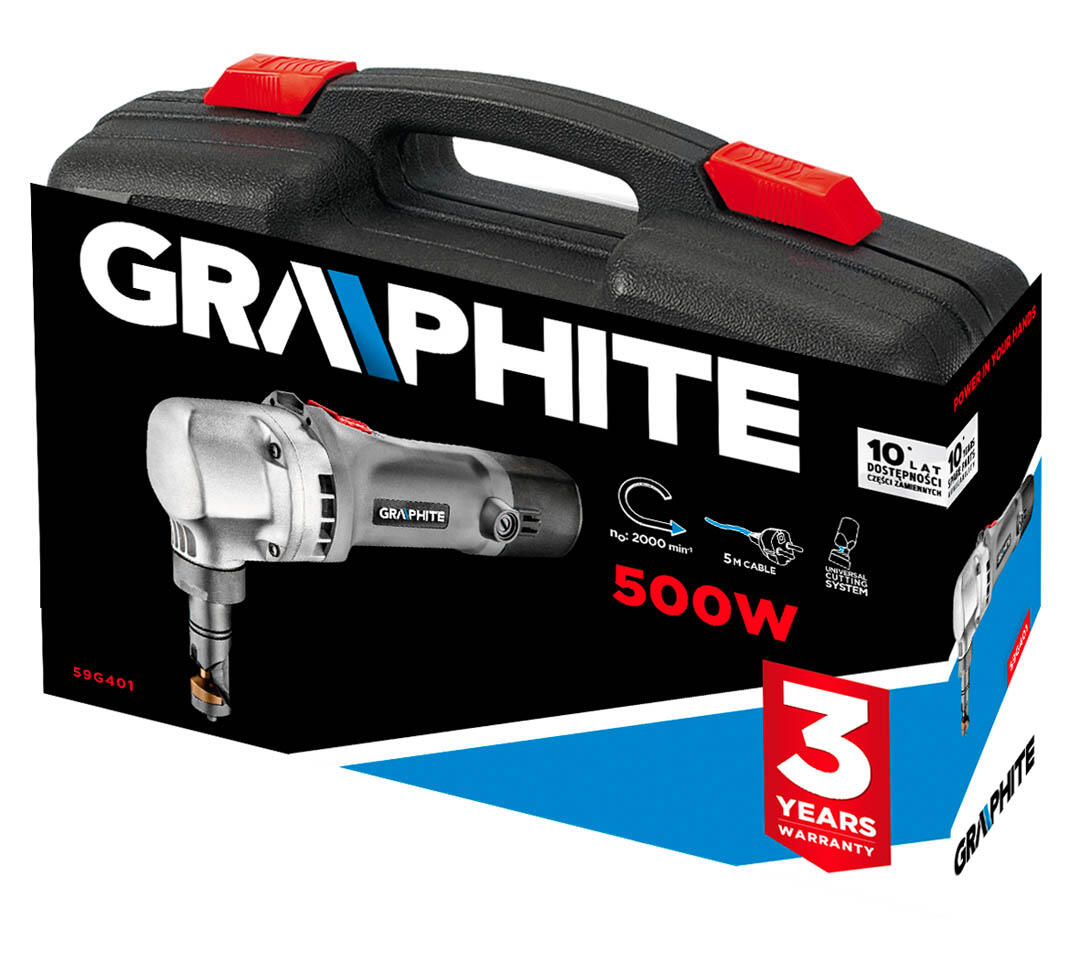 Nożyce skokowe do blachy 500W 59G401 Graphite - 2