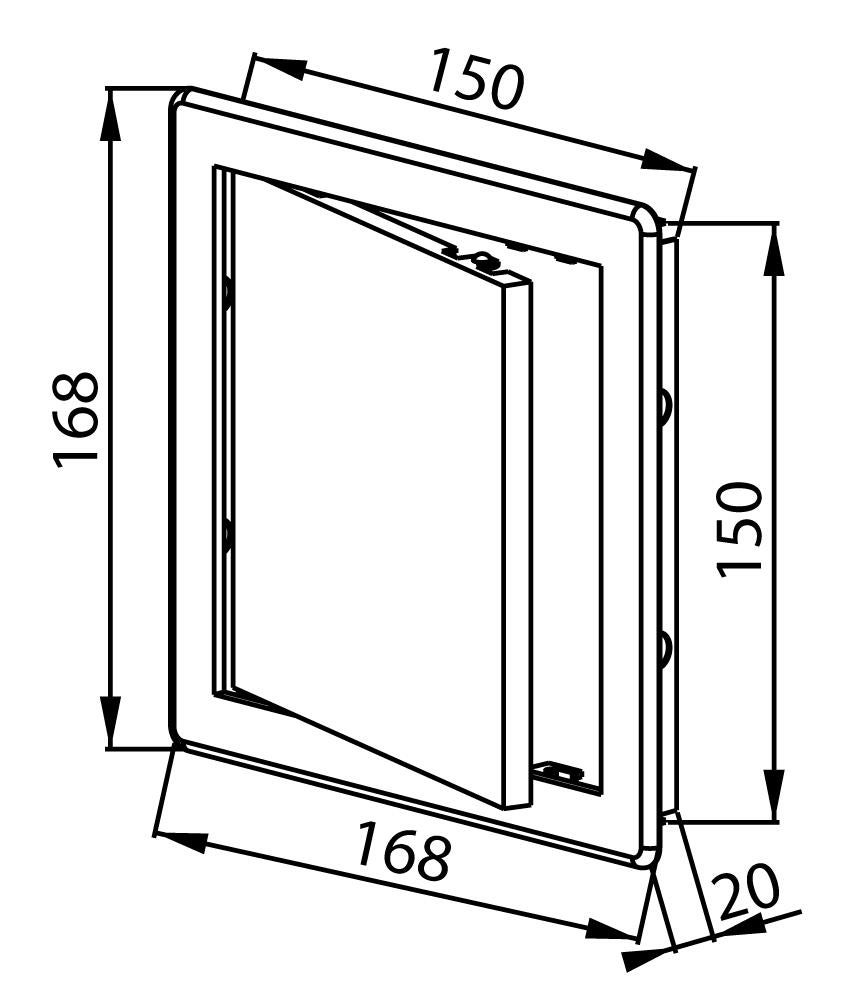 Drzwiczki rewizyjne plastikowe 15x15 białe - 2