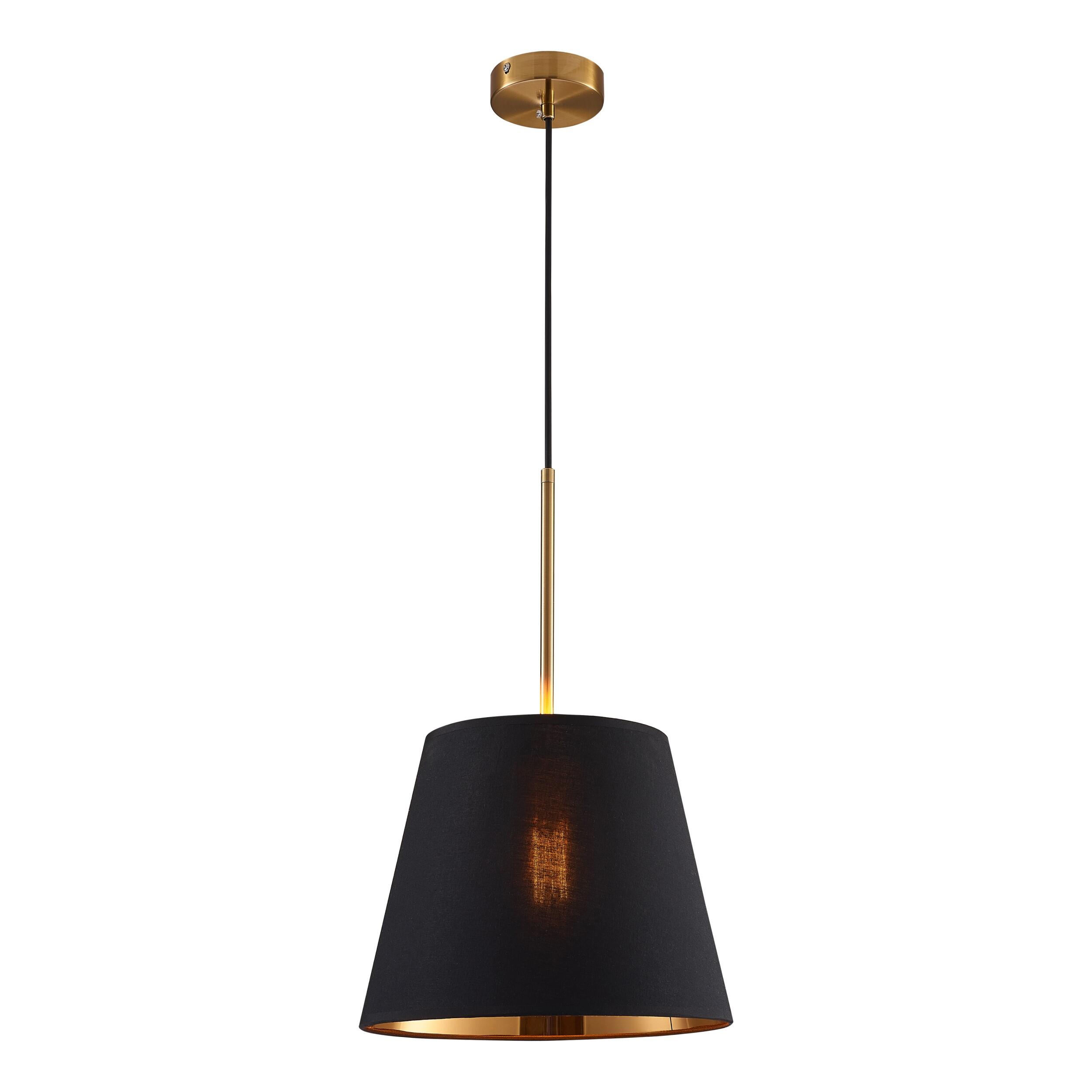 Lampa wisząca Elena 1xE27 czarna/złota