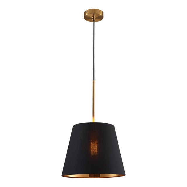 Lampa wisząca Elena 1xE27 czarna/złota