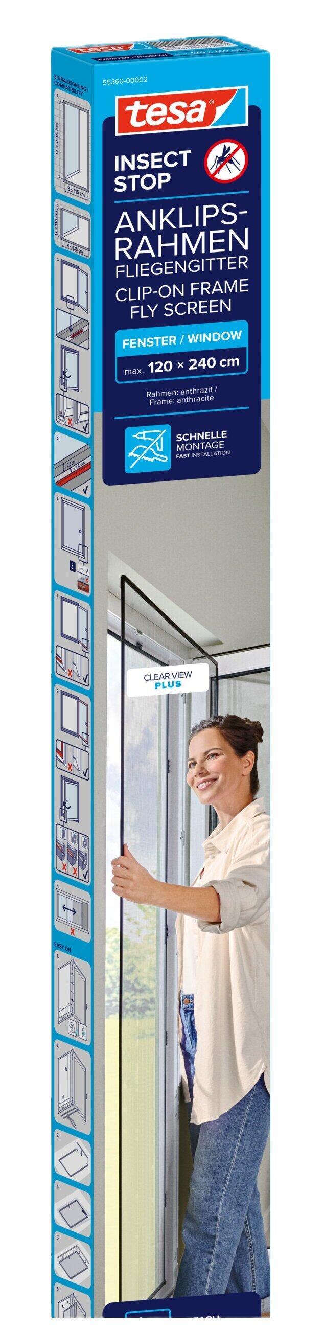 Moskitiera Tesa Clip-on 1.2x2.4M Antracyt