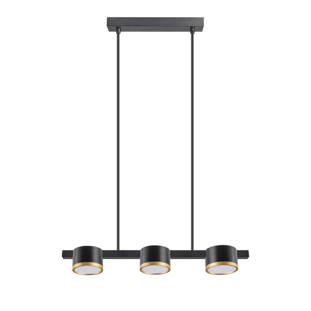 Lampa wisząca Mirella 3xGX53 czarna/złota