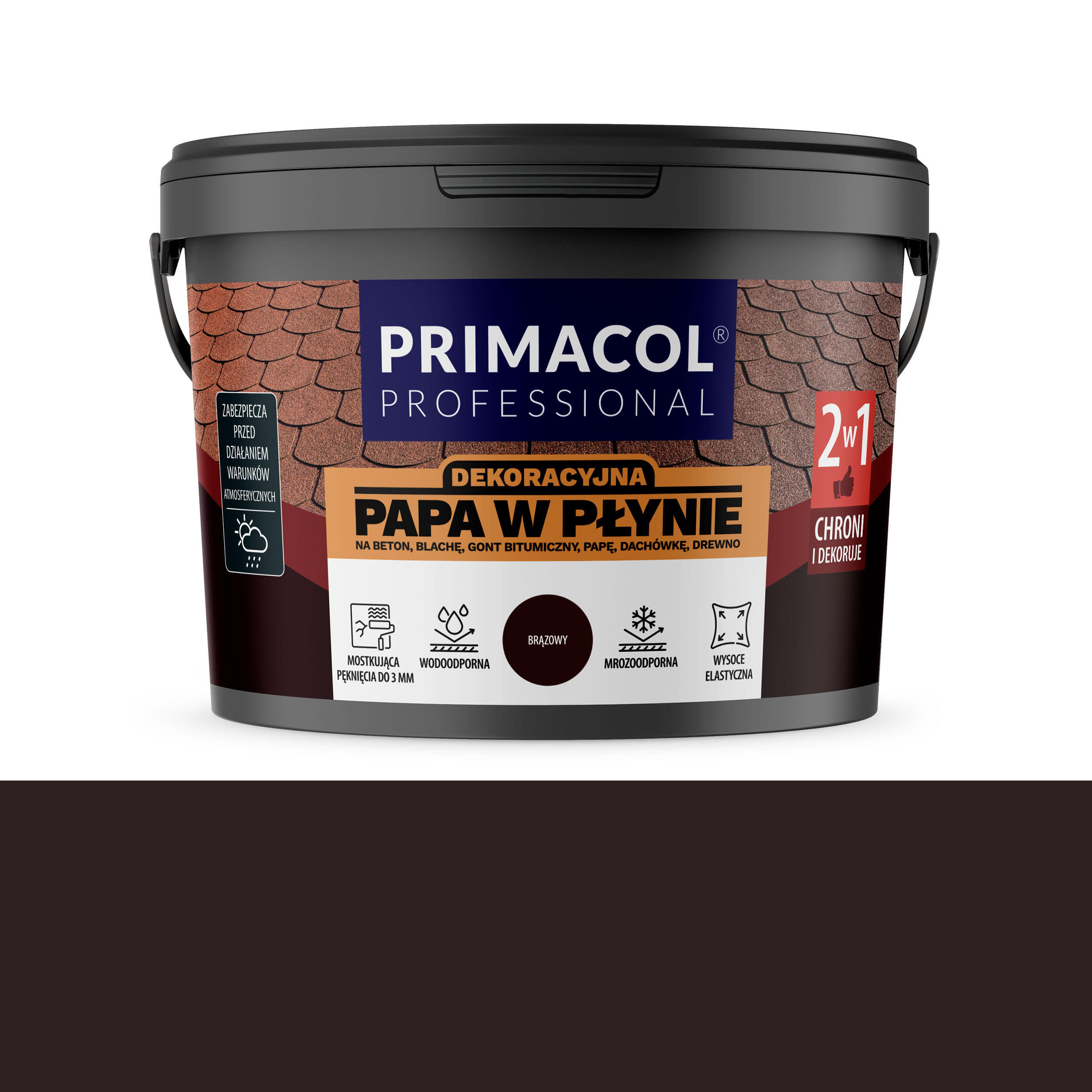 Farba papa w płynie brązowy 6kg