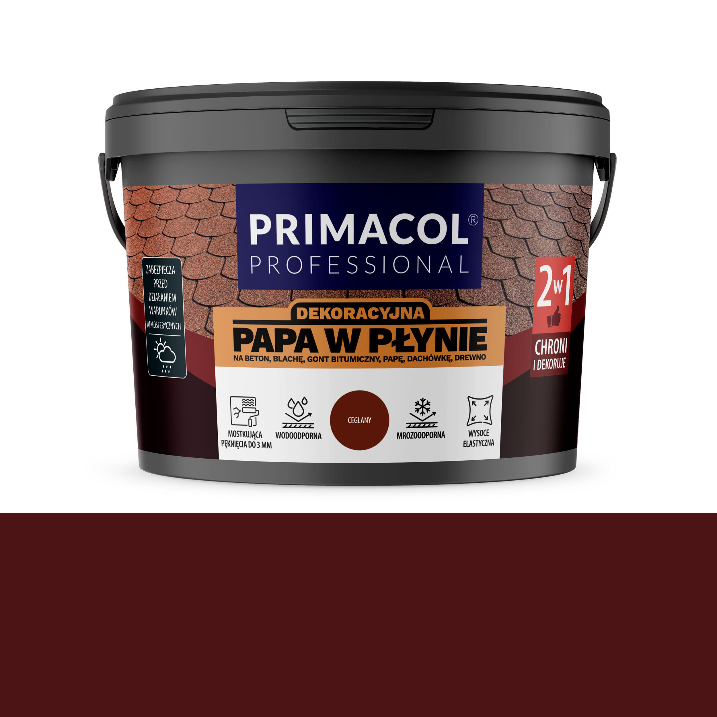 Farba papa w płynie ceglany 6kg