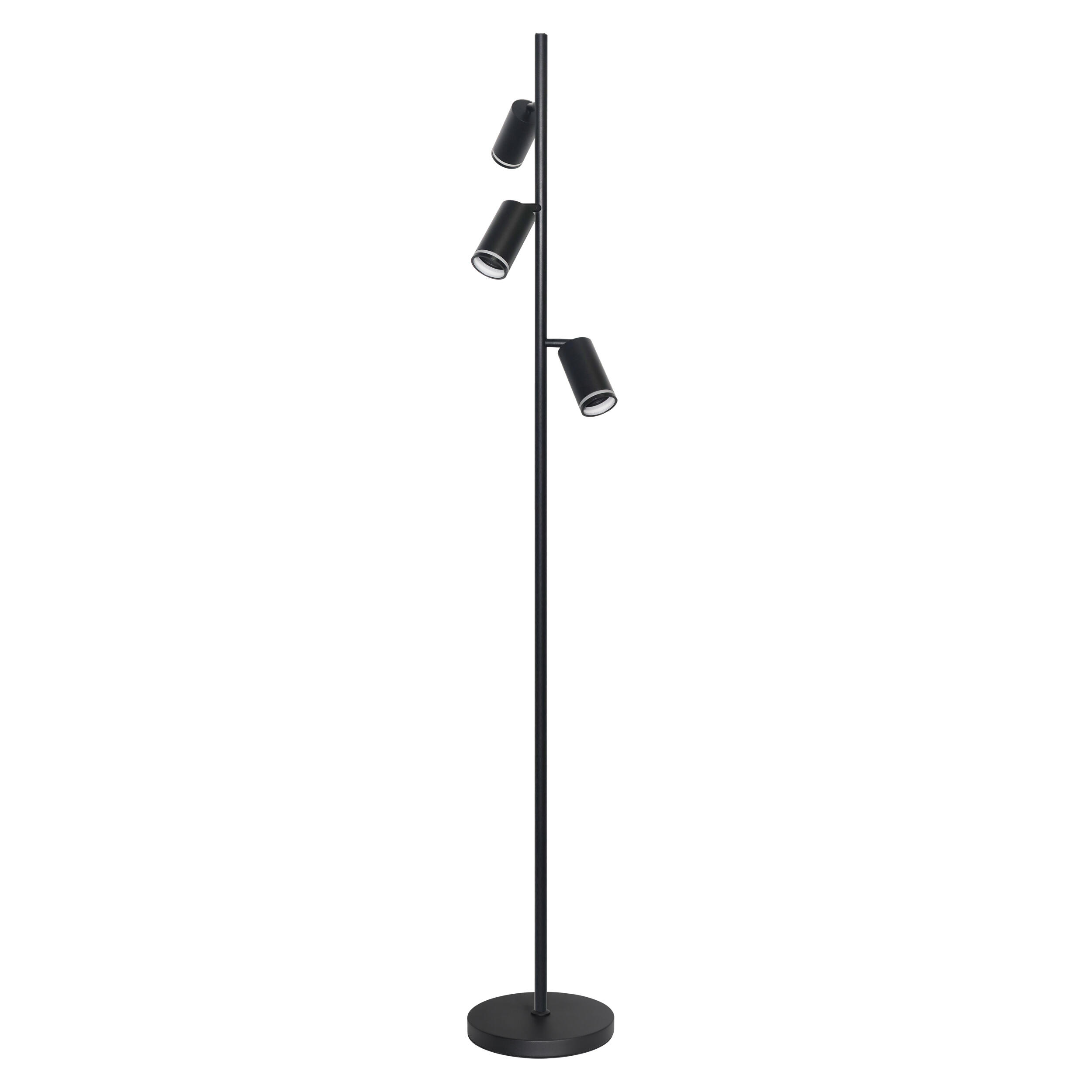Lampa podłogowa Paris 3xGU10 czarna